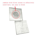 20*20 cm 2 Mm Thickening 304 Stainless Steel Square pem teb drain nrog common Odor loj flow Core
