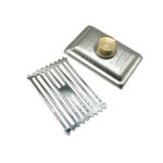 201 Paslanmaz Çelik Hafif Bambu Desen Dikdörtgen 10*15 cm Banyo Bakır Manyetik Koku Geçirmez Çekirdek Yer Sifonu