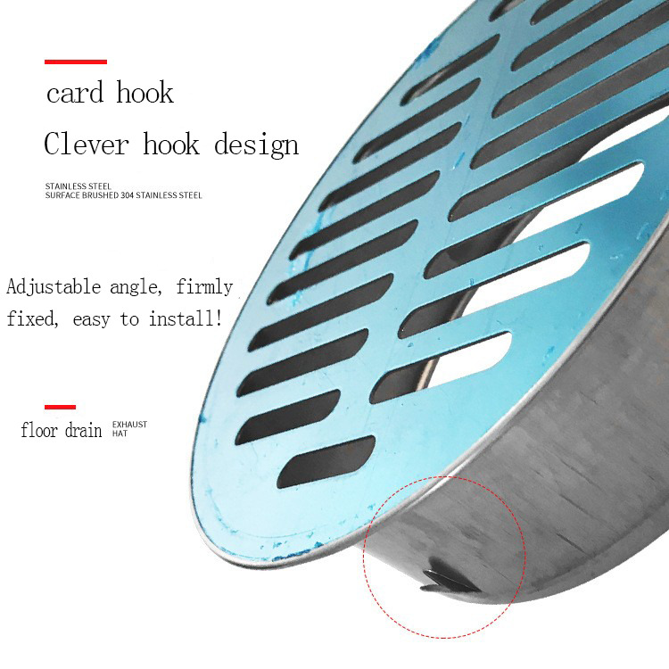 Manufacturer 70mm 304 Stainless Steel Dome Round Shape Plane Floor Drain