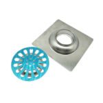 Xunjia/xinzhijia – 2毫米厚 15*15cm 浴室方形不锈钢地漏