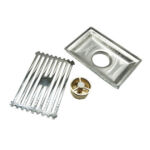 201 Paslanmaz Çelik Hafif Bambu Desen Dikdörtgen 10*15 cm Banyo Bakır Manyetik Koku Geçirmez Çekirdek Yer Sifonu