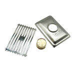 201 Paslanmaz Çelik Hafif Bambu Desen Dikdörtgen 10*15 cm Banyo Bakır Manyetik Koku Geçirmez Çekirdek Yer Sifonu