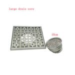 20*20 cm 2 Mm Thickening 304 Stainless Steel Square pem teb drain nrog common Odor loj flow Core