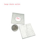 20*20 cm 2 Mm Thickening 304 Stainless Steel Square pem teb drain nrog common Odor loj flow Core