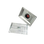 10*15سم مستطيلة ضوء الخيزران نمط 201 الفولاذ المقاوم للصدأ المطبخ دش الحمام البلاستيك المغناطيسي تعليق الأساسية الطابق استنزاف