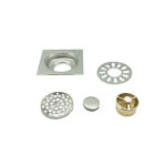 Square Light 4 इंच 2 Mm 3 Mm Thick Garage Floor Drain Cover with Brass Magnetic Self Seal Core