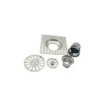 จานลายขายดี 6 ตารางนิ้ว 201 สแตนเลสห้องน้ำห้องครัวน้ำลึกซีลท่อระบายน้ำชั้น