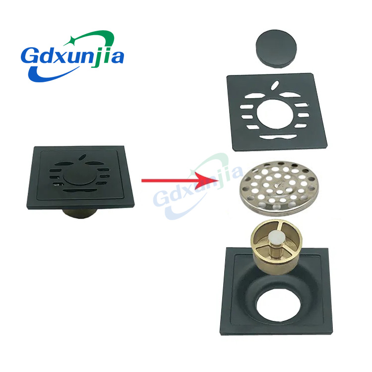 ខ្មៅលក់ក្តៅ 4 អ៊ីញទ្វេដង 6mm រាងការ៉េក្រាស់ Apple 201 បំពង់បង្ហូរទឹកក្នុងបន្ទប់ទឹកដែកអ៊ីណុក —XINZHIJIA/XUNJIA