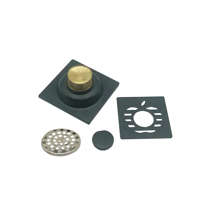 ខ្មៅលក់ក្តៅ 4 អ៊ីញទ្វេដង 6mm រាងការ៉េក្រាស់ Apple 201 បំពង់បង្ហូរទឹកក្នុងបន្ទប់ទឹកដែកអ៊ីណុក —XINZHIJIA/XUNJIA