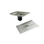 10*15سم مستطيلة ضوء الخيزران نمط 201 الفولاذ المقاوم للصدأ المطبخ دش الحمام البلاستيك المغناطيسي تعليق الأساسية الطابق استنزاف