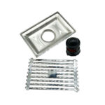 10*15سم مستطيلة ضوء الخيزران نمط 201 الفولاذ المقاوم للصدأ المطبخ دش الحمام البلاستيك المغناطيسي تعليق الأساسية الطابق استنزاف