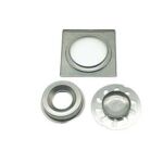 Дөңгелек Дезодорантты болаттан жасалған дезодорантты болат еденді суару раковинасы Тот баспайтын болаттан еденді ағызу