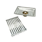 201 Paslanmaz Çelik Hafif Bambu Desen Dikdörtgen 10*15 cm Banyo Bakır Manyetik Koku Geçirmez Çekirdek Yer Sifonu