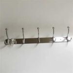 سنجیا/زنجیا – Stainless Steel Plate White Coat Hook Bedroom Door Clothes Free Punching Small Hook Pendant Hanging Clothes Door Rear Hook