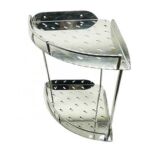 Xunjia/xinzhijia – Rak Penyimpanan Baja Tahan Karat Braket Kamar Mandi Baja Sudut Terpasang Di Dinding Perekat Tanpa Pengeboran