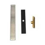 Душавая пакой з вялікім аб'ёмам з нержавеючай сталі са сцёкам у падлогу з прастакутнымі адтулінамі