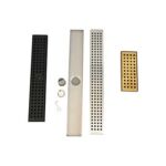 Душавая пакой з вялікім аб'ёмам з нержавеючай сталі са сцёкам у падлогу з прастакутнымі адтулінамі