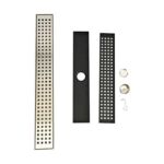 Душавая пакой з вялікім аб'ёмам з нержавеючай сталі са сцёкам у падлогу з прастакутнымі адтулінамі