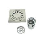 Сіньчжыцзя/сюньцзя – Bathroom 10*10cm 2mm Thick Square 304 Stainless Steel Floor Drain with Backflow Preventer Deep Water Seal Core
