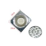 Square 10*10cm 3mm Thick Sus 201 Stainless Steel Linear Floor Drain with Pvc Anti Odor Seal Core