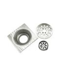 Xunjia/xinzhijia -10*10cm 2mm Thick 304 Stainless Steel dej nco xws li Square pem teb drain nrog common Odor Proof Core