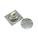 Square 10 *10cm 2m tuab 304 Stainless Steel Linear pem teb drain nrog Pvc Odor Proof Seal Core