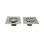 Square Light 4 इंच 2 Mm 3 Mm Thick Garage Floor Drain Cover with Brass Magnetic Self Seal Core