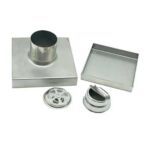 Xunjia/xinzhijia – 批发 2 毫米厚隐形瓷砖嵌件 304 不锈钢方形地漏