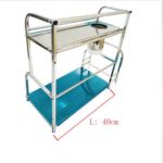 Xunjia/xinzhijia – Multifunktionale vertikale zweilagige 40 cm 201 Aufbewahrungsregal für Soßenflaschen aus Edelstahl für die Küche