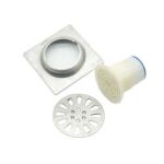 سینڈنگ اسکوائر 10*10cm 3mm موٹا 201 پلاسٹک کے بڑے سیدھے نکاسی کے ساتھ سٹینلیس سٹیل کا فرش ڈرین