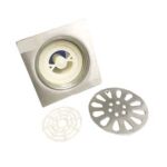 سینڈنگ اسکوائر 10*10cm 3mm موٹا 201 پلاسٹک کے بڑے سیدھے نکاسی کے ساتھ سٹینلیس سٹیل کا فرش ڈرین