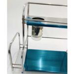 Xunjia/xinzhijia – Multifunktionale vertikale zweilagige 40 cm 201 Aufbewahrungsregal für Soßenflaschen aus Edelstahl für die Küche