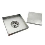 سنزیجیا/سنجیا – گرم فروخت برش اسکوائر 6 انچ 15X15 سینٹی میٹر SUS 304 ٹائل ڈالیں شاور سٹینلیس سٹیل سیلف سیلنگ کور فلور ڈرین