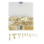 Xunjia/xinzhijia – Kit de ganchos para marco de fotos de alta resistencia, protección de dedos chapada en latón y Metal para colgar 220 Colocar