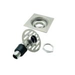 Factory Direct Sale 3 Mm de grosor 201 Stainless Steel Linear Floor Drain with Plastic Elbow Washing Machine Hose Connector Set