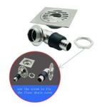 Factory Direct Sale 3 Mm de grosor 201 Stainless Steel Linear Floor Drain with Plastic Elbow Washing Machine Hose Connector Set