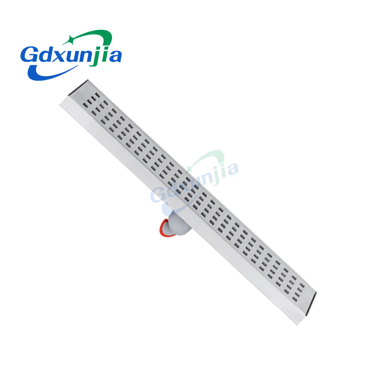 Душавая пакой з вялікім аб'ёмам з нержавеючай сталі са сцёкам у падлогу з прастакутнымі адтулінамі