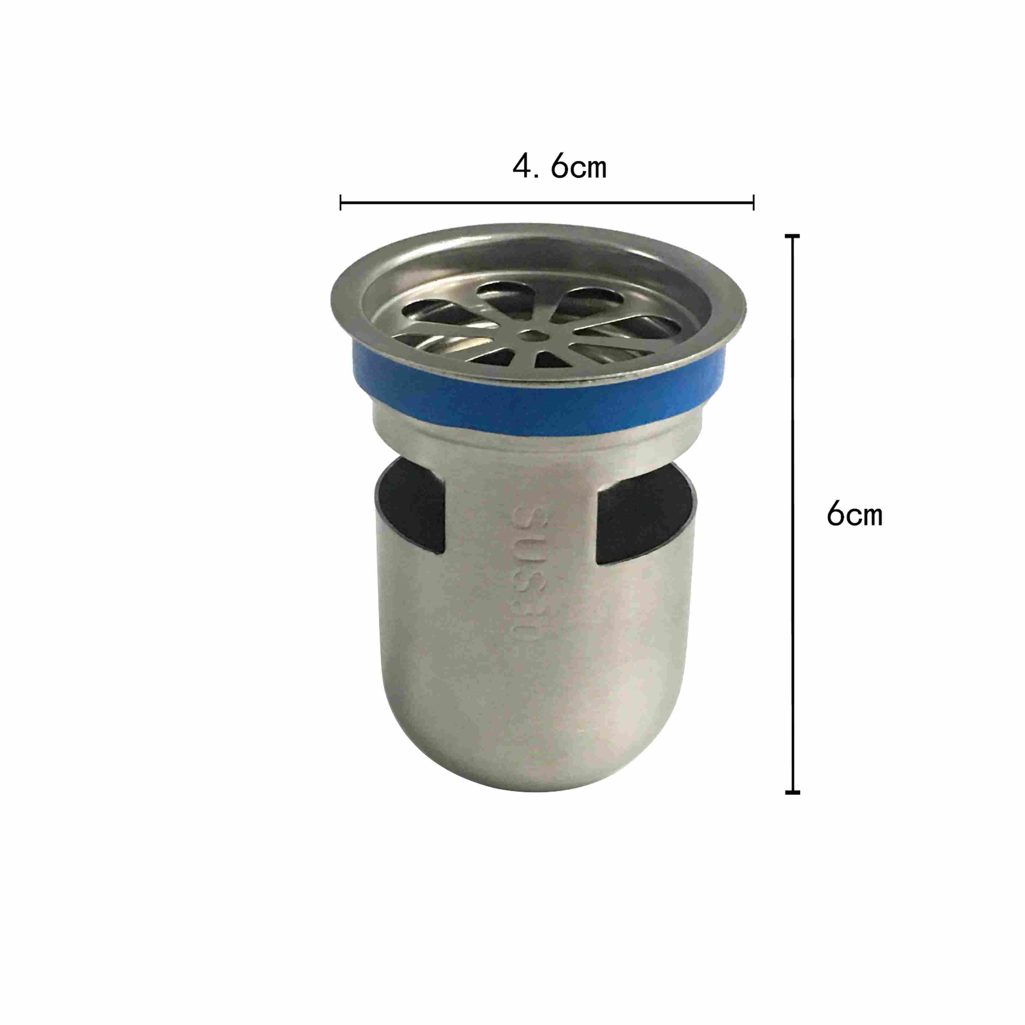 304 แกนท่อระบายน้ำพื้นสแตนเลส – สีฟ้า | ป้องกันกลิ่น