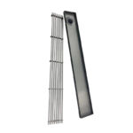 Ingeniería de drenaje de piso de acero inoxidable. 8 * 60 Fabricante de drenaje de piso de bambú de extensión de drenaje lateral de tira sólida gris pistola de acero inoxidable